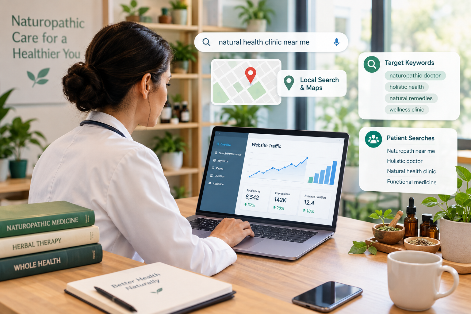 Naturopaths SEO Services capturing patient searches